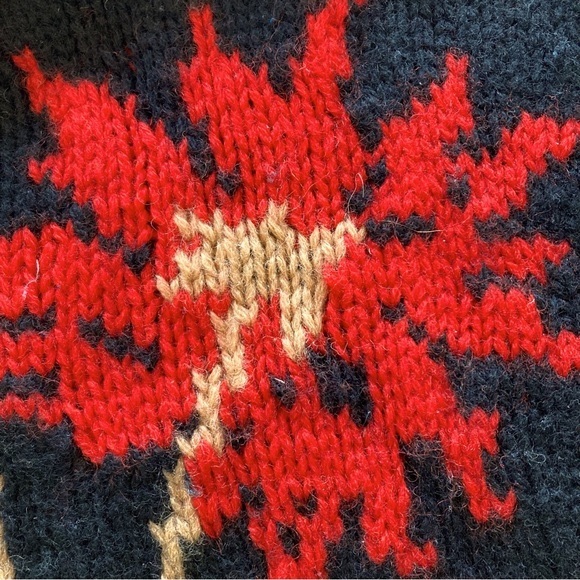 Vintage Chunky Hand Knit Classic Sweater Genuine Abalone Buttons❣️ - Picture 5 of 16